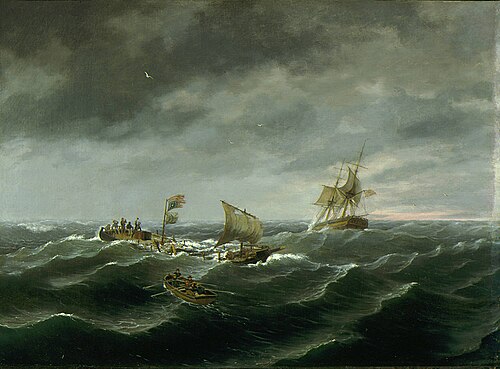 Loss of the Schooner 'John S. Spence' of Norfolk, Virginia, 2d view-Rescue of the Survivors, 1833, Thomas Birch