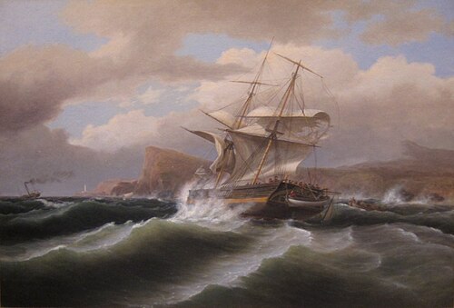 An American Ship in Distress, 1841, Thomas Birch