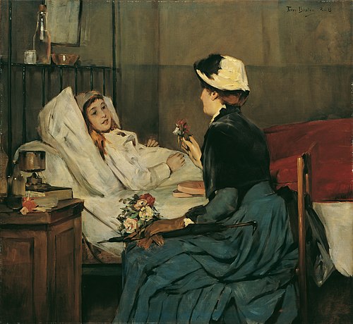 Der Besuch am Krankenbett, 1883, Ferry Bératon