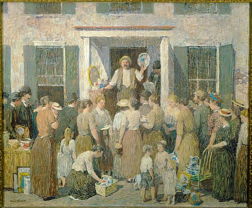 The Auction, 1918, Robert Spencer