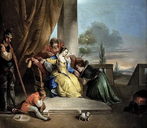 La mort de Cléopatre, 1754, Francesco Zugno