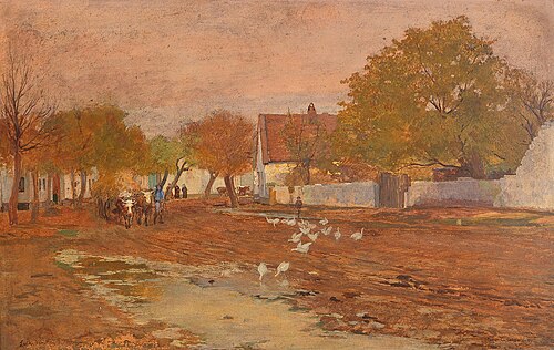 Village Street, 1870, Hugo Charlemont