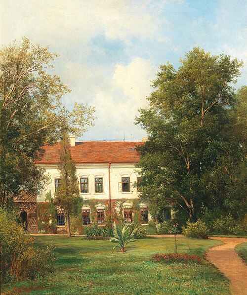 View of a Castle in Bohemia, 1939, Hugo Charlemont