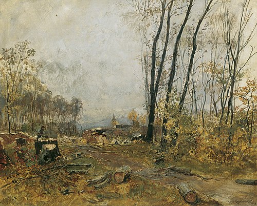 Au bei Klosterneuburg, 1893, Hugo Charlemont