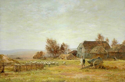 A Sheep Farm on the South Downs, 1906, James Aumonier
