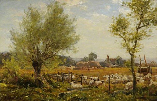 An Oxfordshire Sheep Farm, , James Aumonier