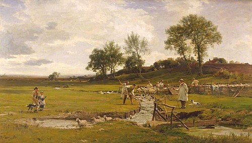 Sheep-Washing in Sussex, 1889, James Aumonier