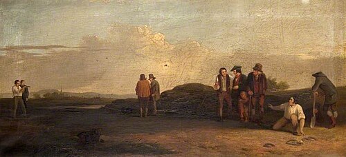 Playing Quoits, 1845, Robert Greenlees