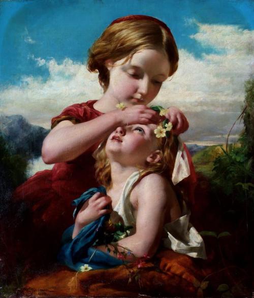 The Time of Primroses, 1854, Robert Herdman