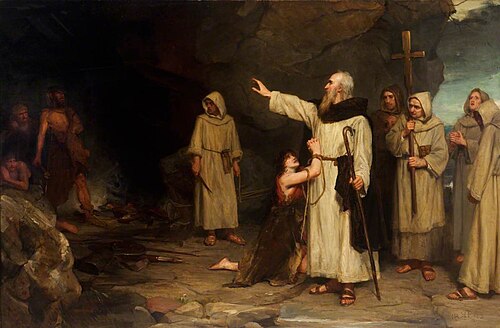 Saint Columba Rescuing a Captive, 1883, Robert Herdman