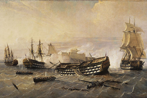 Defence of the moles of Havana, British ships in the Seven Years War before Havana, , Rafael Monleón
