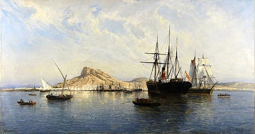 La rada de Alicante, 1881, Rafael Monleón