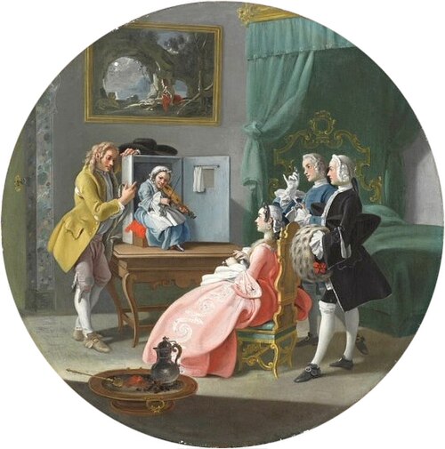 Concert of a dwarf., 1740, Filippo Falciatore