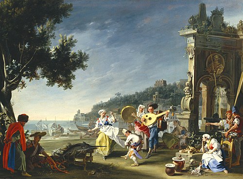 Tarantella at Mergellina, 1750, Filippo Falciatore