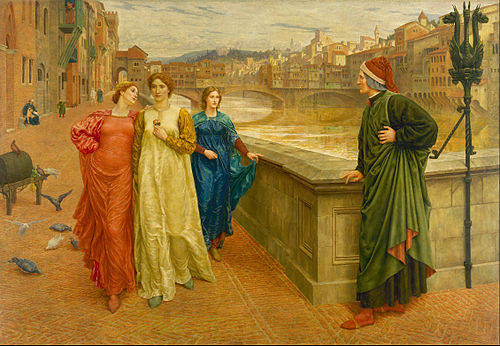 Dante and Beatrice, 1884, Henry Holiday