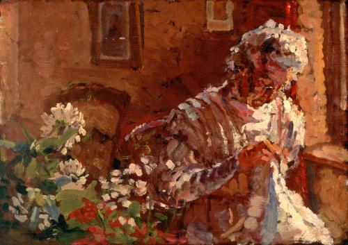 The Artist's Mother At Lecon Hall, 1910, Harold Gilman