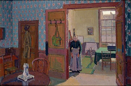 Interior with Mrs Mounter, 1916, Harold Gilman