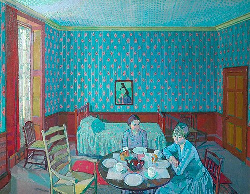 Tea in the Bedsitter, 1916, Harold Gilman