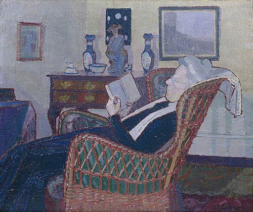 Interior with Artist's Mother, 1917, Harold Gilman