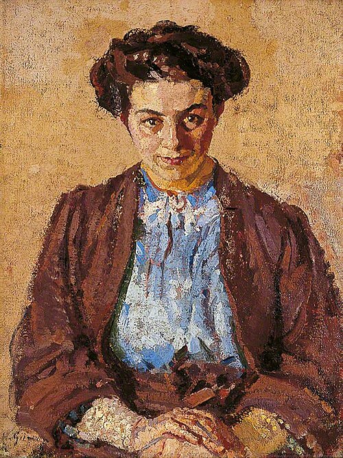 The Blue Blouse (Eléni Zompolides, 1880–1958), 1910, Harold Gilman