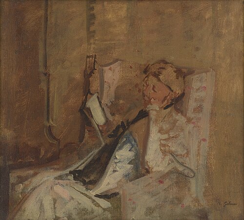 The Artist's Mother Reading, , Harold Gilman