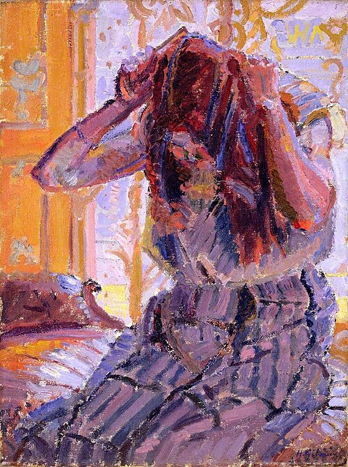 Girl Combing Her Hair, 1911, Harold Gilman