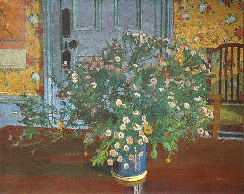 Interior with Flowers, 1918, Harold Gilman