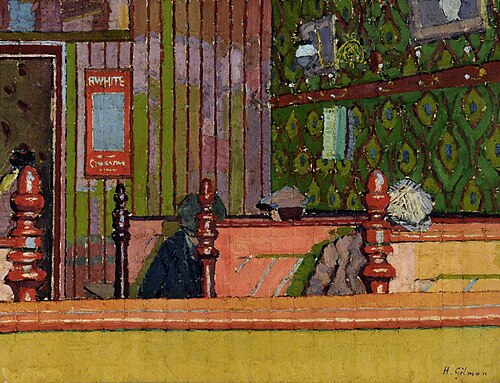 Eating House, 1914, Harold Gilman