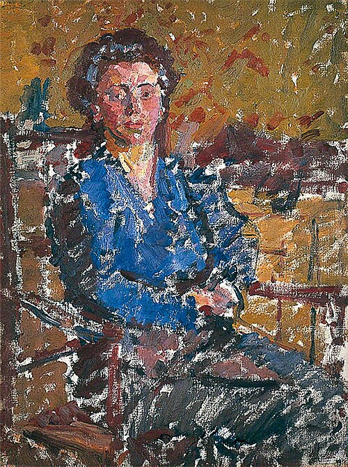 Seated Girl in Blue, , Harold Gilman