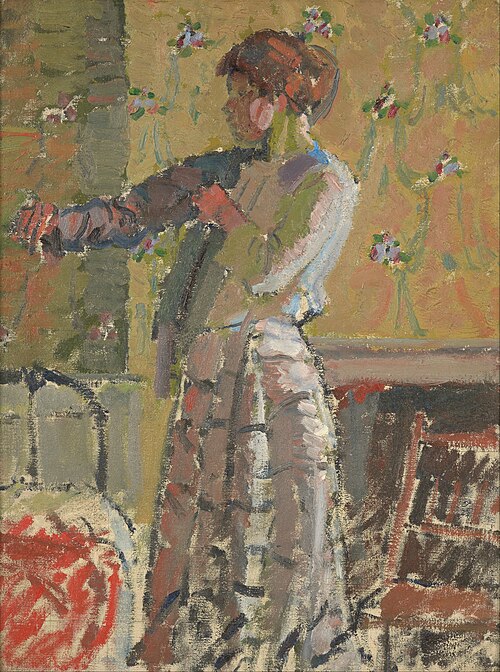 Girl dressing, 1912, Harold Gilman