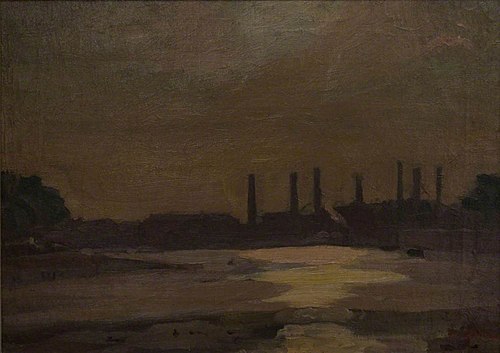 Thames at Chelsea, 1900, Harold Gilman