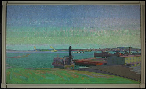 Halifax Harbour, 1918, Harold Gilman