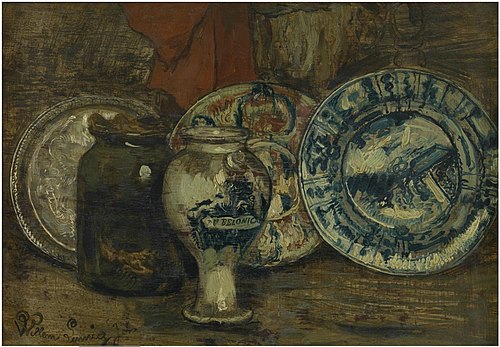Pots and plates, 1875, Willem Linnig Junior