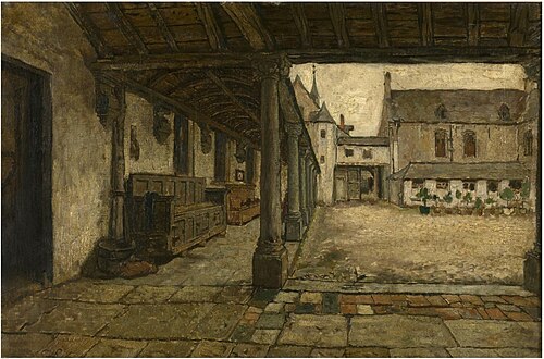The Old Cloister in Lier, 1871, Willem Linnig Junior