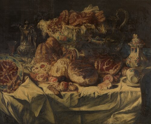 Still Life with Pastries, 1886, Willem Linnig Junior