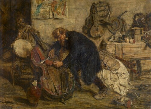The violin maker, 1878, Willem Linnig Junior