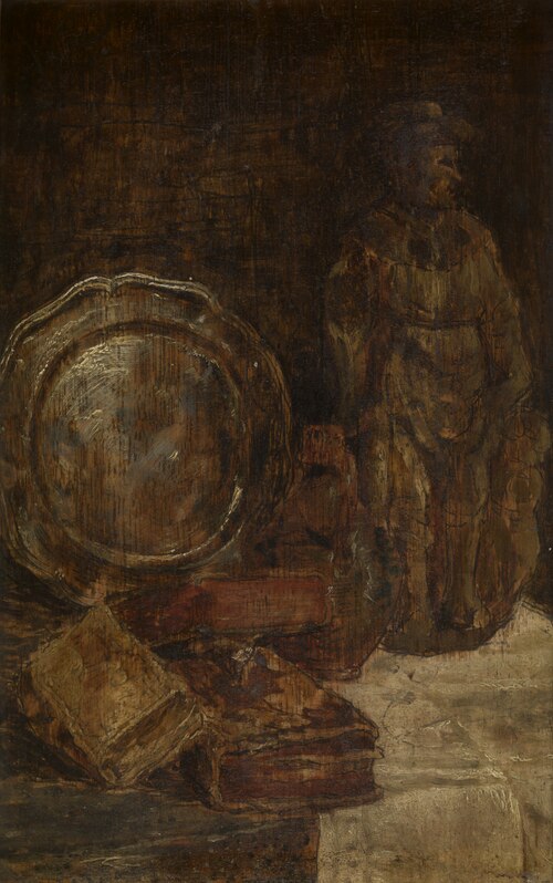 Still Life with Pewter Dish, 1870, Willem Linnig Junior