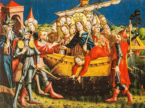 Martyrium der Heiligen Ursula und der 11.000 Jungfrauen, 1440, Meister des Rottweiler Hochaltars