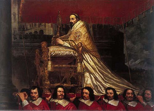 Le pape Alexandre VII porté à la procession du Corpus Domini, 1654, Giovanni Maria Morandi