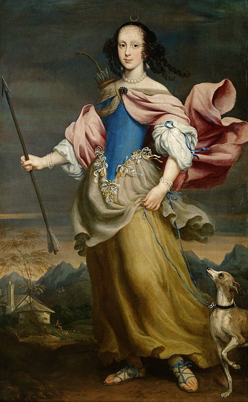 Erzherzogin Claudia Felicitas (1653-1676), Kaiserin, als Diana, Gattin Kaiser Leopolds I., 1666, Giovanni Maria Morandi