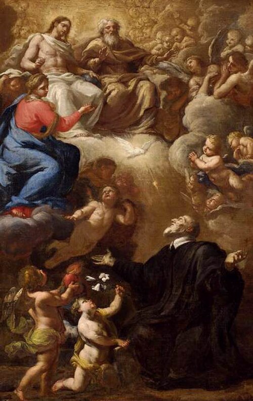 Vision of St Philip Neri, 1680, Giovanni Maria Morandi