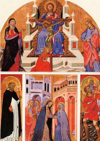 Visitation (retable de la Trinité), 1350, Bartolo di Fredi