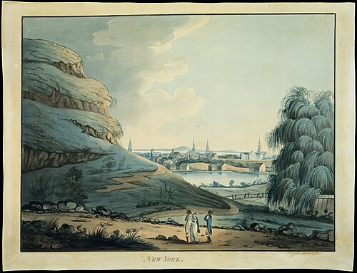 Collect Pond, New York City, 1798, Archibald Robertson