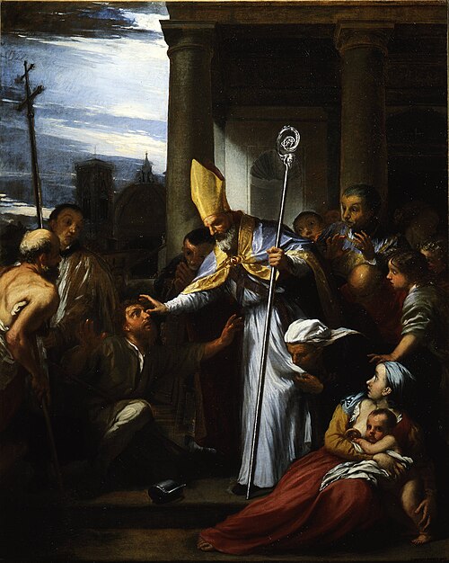 St Zenobius restores the sight of a blind man, , Livio Mehus