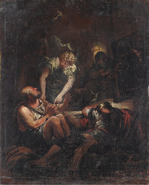 Saint Peter visited by the angel, 1650, Livio Mehus