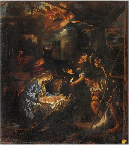 Adoration of the shepherds, 1650, Livio Mehus