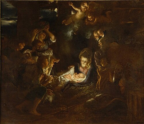 L’Adoration des bergers, 1675, Livio Mehus