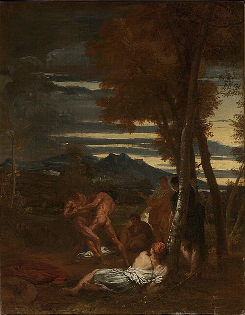 Wrestlers in a Landscape, 1650, Livio Mehus