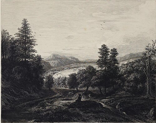 Bergachtig landschap, 1680, Roelant Roghman