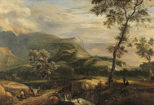 Mountain landscape, 1667, Roelant Roghman